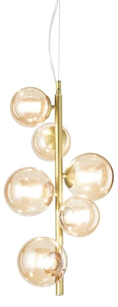 Ideal lux Perlage SP6 G9 závěsné svítidlo Jantarová
