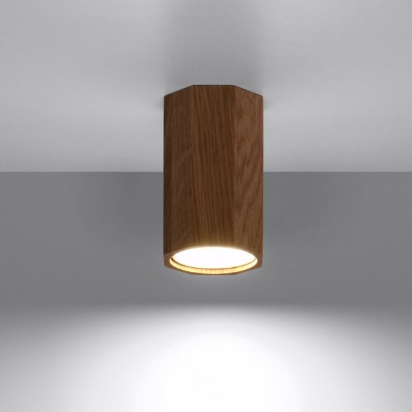 Sollux SL.1033 - Bodové svítidlo ZEKE 1xGU10/40W/230V 10 cm dub