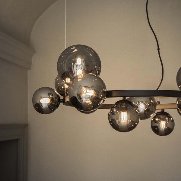 Ideal lux Perlage SP6 G9 závěsné svítidlo Jantarová