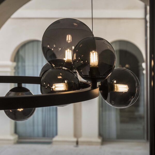 Ideal lux Perlage SP6 G9 závěsné svítidlo Jantarová