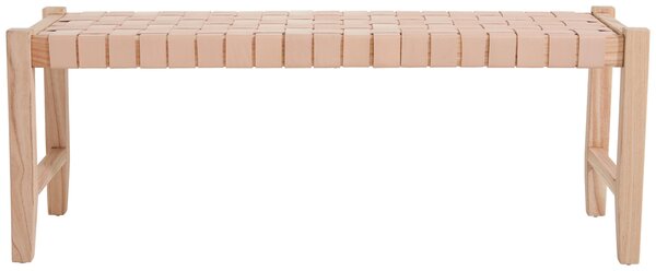 SEDACÍ LAVICE, dřevo, kůže, 120/45/40 cm Livetastic - Taburety, Online Only