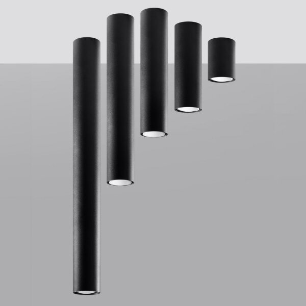 Sollux SL.1003 - Bodové svítidlo LAGOS 1xGU10/10W/230V 60 cm černá