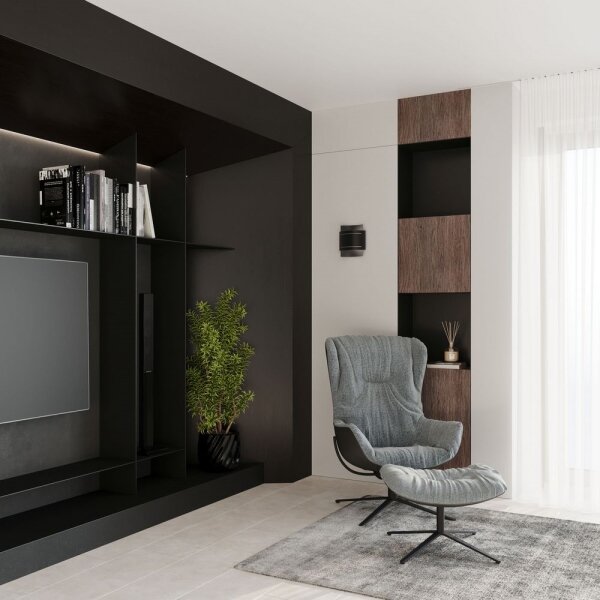 Sollux SL.0981 - Nástěnné svítidlo HESTIA 1xG9/40W/230V černá