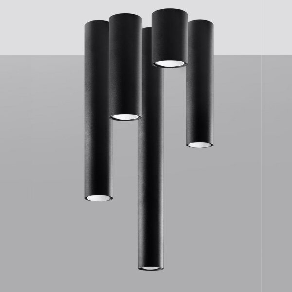 Sollux SL.1003 - Bodové svítidlo LAGOS 1xGU10/10W/230V 60 cm černá