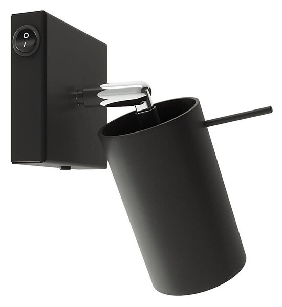 Sollux SL.1049 - Nástěnné bodové svítidlo RING 1xGU10/10W/230V černá