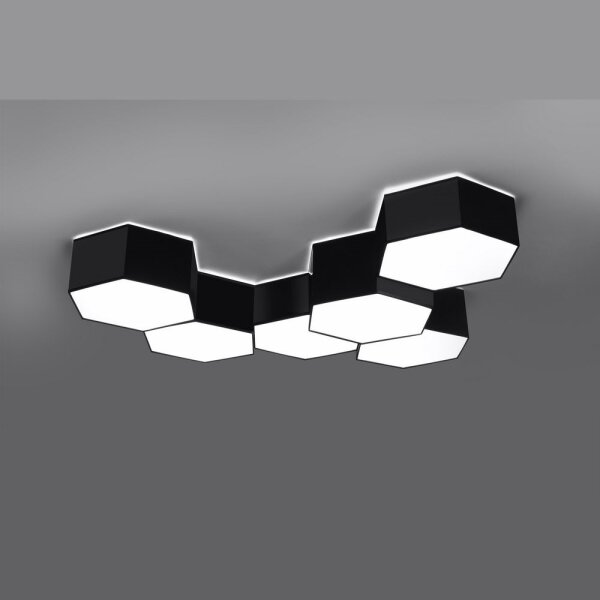 Sollux SL.1061 - Stropní svítidlo SUNDE 2xE27/60W/230V 15,5 cm černá