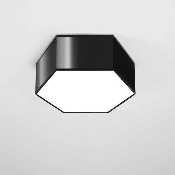Sollux SL.1059 - Stropní svítidlo SUNDE 2xE27/60W/230V 11,5 cm černá