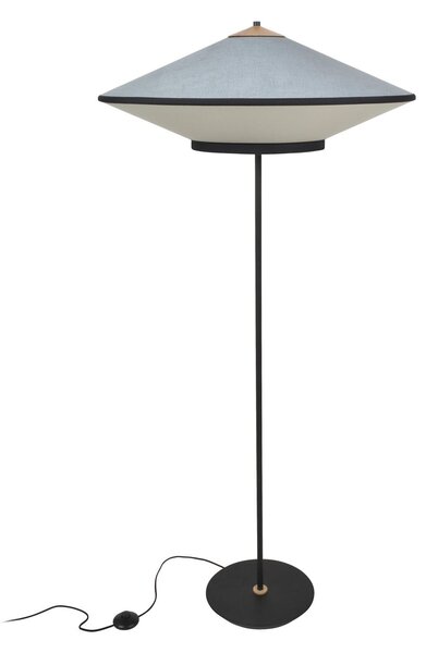 Stojací Lampa Forestier, Cymbal, Modrá, Obývací pokoj, Tkanina / Textil, Design
