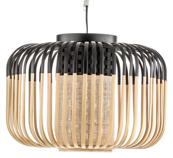 Stropní Lampa Forestier, Bamboo Light S, stmívatelné, Černá, Obývací pokoj, Bambus, Design