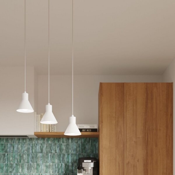Sollux SL.0983 - Lustr na lanku TALEJA 1xE27/60W/230V bílá