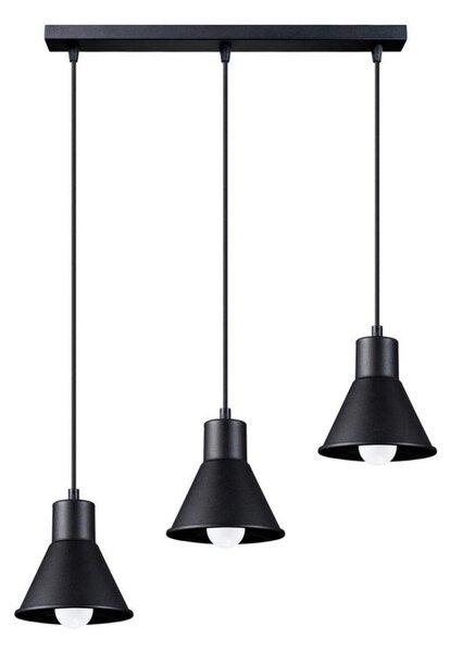 Sollux SL.0986 - Lustr na lanku TALEJA 3xE27/60W/230V černá