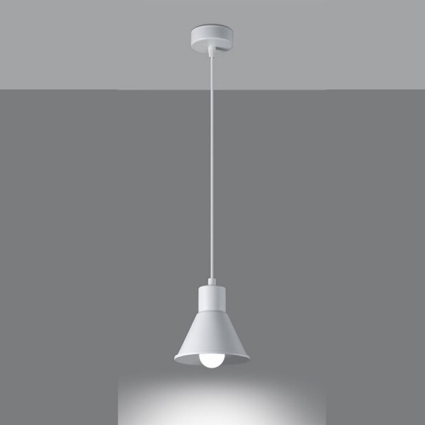 Sollux SL.0983 - Lustr na lanku TALEJA 1xE27/60W/230V bílá