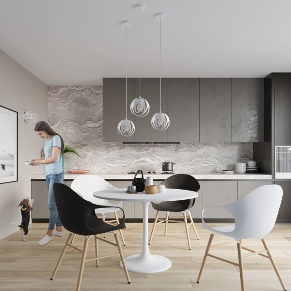 Sollux SL.1084 - Lustr na lanku TULOS 3xE27/60W/230V bílá