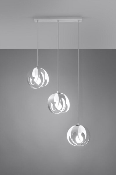 Sollux SL.1085 - Lustr na lanku TULOS 3xE27/60W/230V bílá