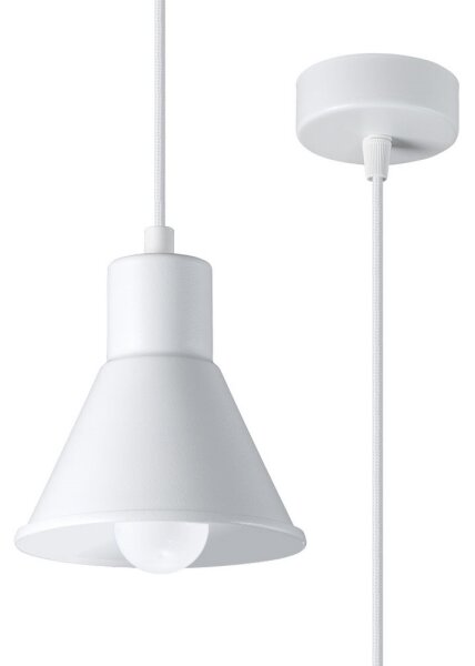 Sollux SL.0983 - Lustr na lanku TALEJA 1xE27/60W/230V bílá