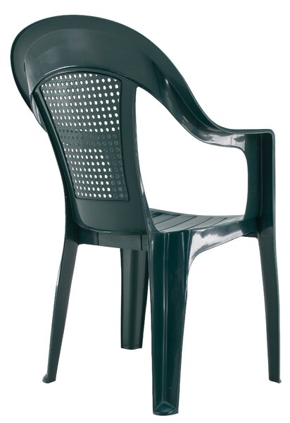KONDELA Zahradní stohovatelné křeslo, zelená, MEDRO