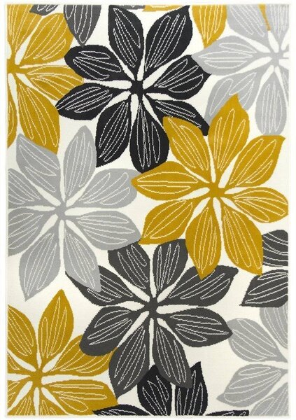 Kusový koberec LUNA 501619/89935 Květy krémový / žlutý Rozměr: 120x170 cm