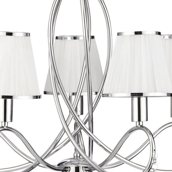 Searchlight 1035-5CC Simplicity závěsné svítidlo kov a textil