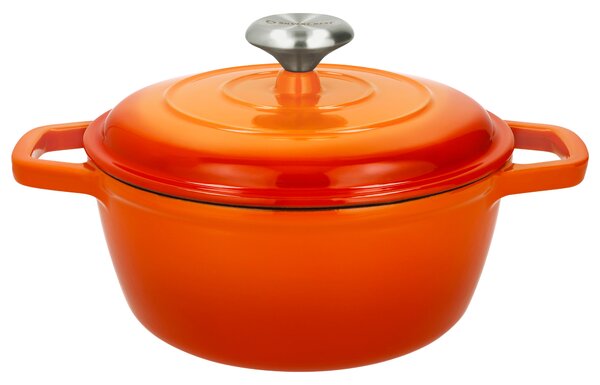Silvercrest® Litinový hrnec Premium, Ø 21 cm (oranžová) (100410308005)