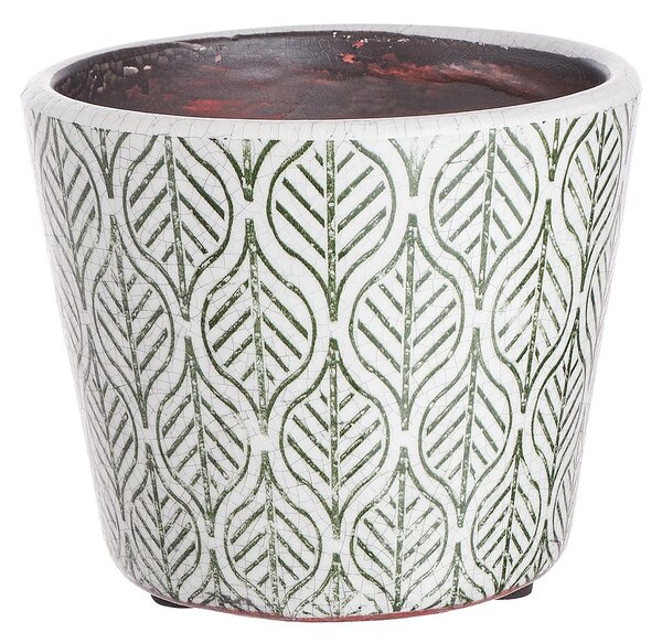 EVERGREEN Květináč listy 14 cm - zelená