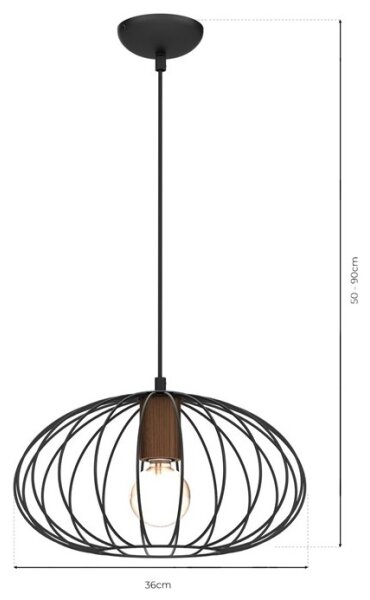 Lustr na lanku MERIDIANO 1xE27/60W/230V