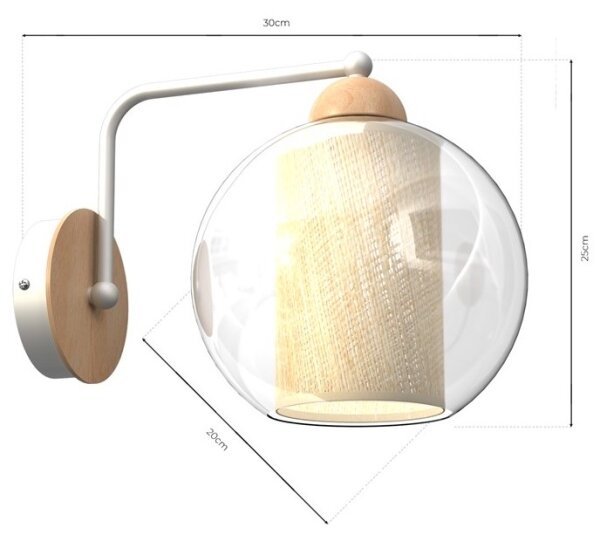 Nástěnná lampa TELA 1xE27/60W/230V