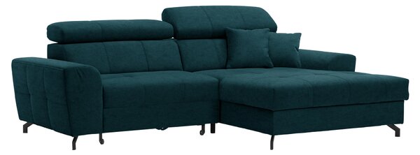 ROHOVÁ SEDAČKA, textil, petrolej Carryhome - Sedací soupravy