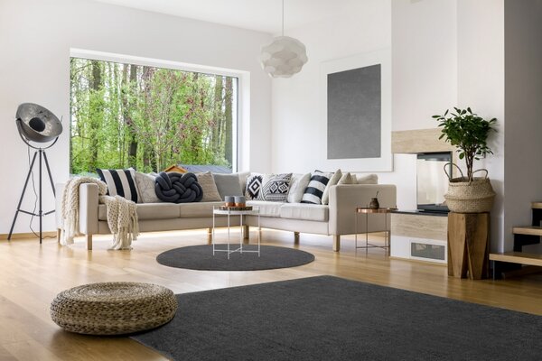 Makro Abra Kusový koberec vhodný k praní v pračce LATIO 71351100 šedý Rozměr: 60x115 cm