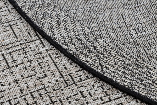 Balta Kulatý koberec Sisal FLOORLUX 20401 stříbrný / černý Rozměr: průměr 160 cm