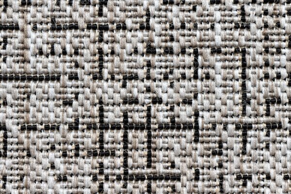 Balta Kulatý koberec Sisal FLOORLUX 20401 stříbrný / černý Rozměr: průměr 160 cm