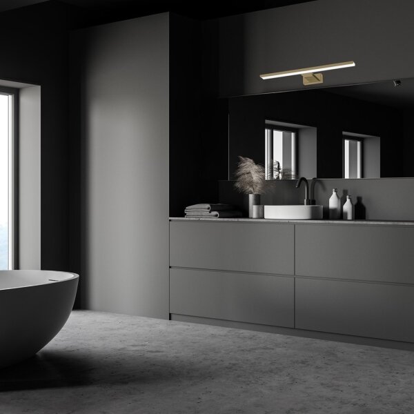 LED Koupelnové osvětlení zrcadla SHINE LED/13,8W/230V 60 cm IP44 mosaz