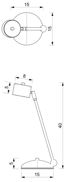Stolní lampa ARENA 1xGX53/11W/230V černá/chrom