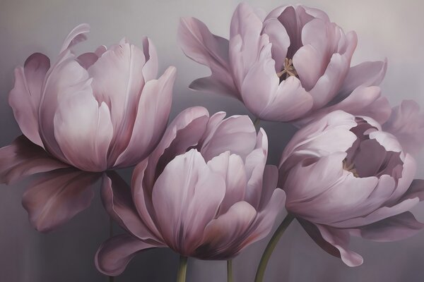 Fototapety Abstraktní malba napodobující tulipány, Fototapety květiny, w05593 : uwalls.cz