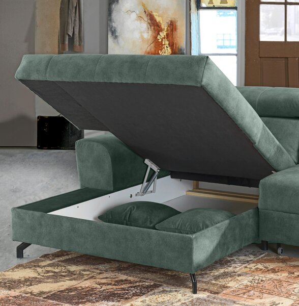 ROHOVÁ SEDAČKA, textil, mátově zelená Carryhome - Sedací soupravy, Online Only