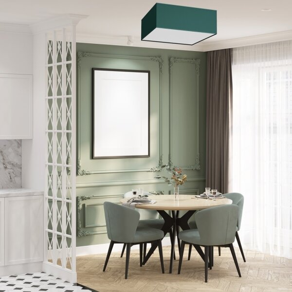 Stropní svítidlo VERDE 3xE27/60W/230V 50x50 cm zelená