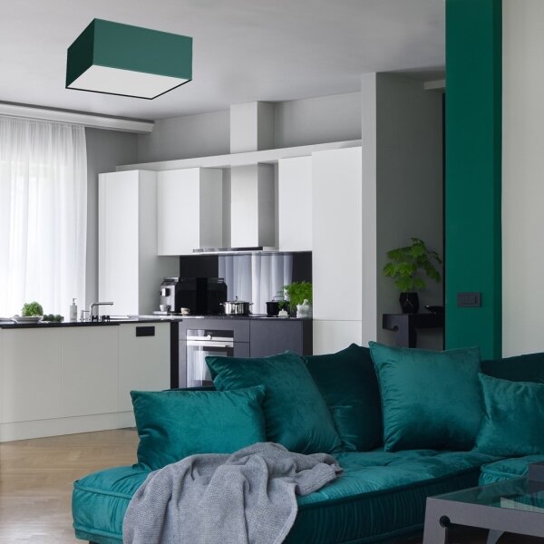 Stropní svítidlo VERDE 3xE27/60W/230V 50x50 cm zelená