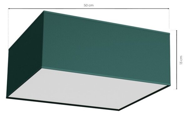 Stropní svítidlo VERDE 3xE27/60W/230V 50x50 cm zelená