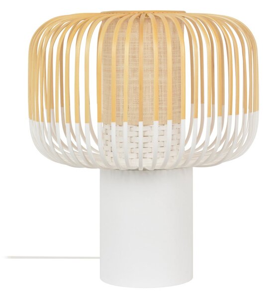 Stolní lampa Forestier, Bamboo, Bílá, Obývací pokoj, Bambus, Design