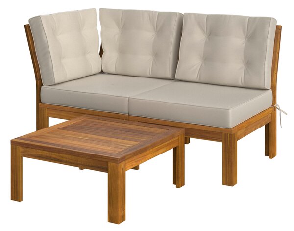 ZAHRADNÍ SEDACÍ SOUPRAVA dřevo, textil Ambia Garden - Online Only zahradní nábytek, Online Only