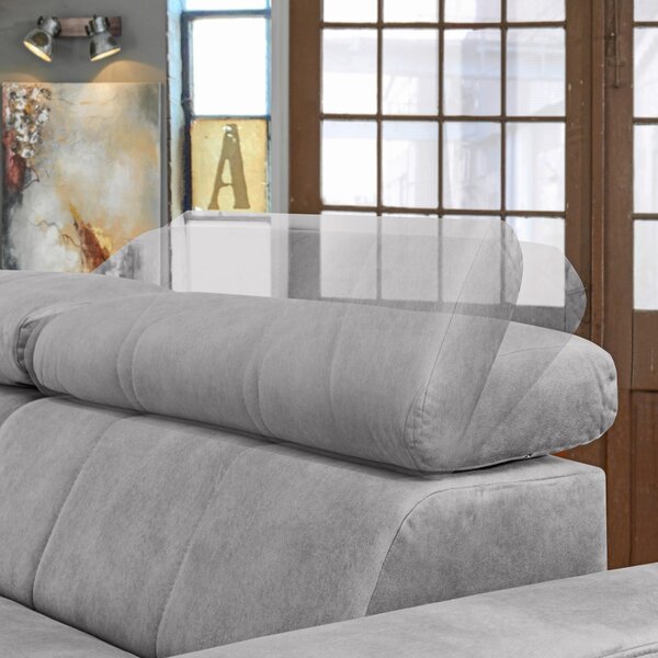 ROHOVÁ SEDAČKA, textil, světle šedá Carryhome - Sedací soupravy, Online Only