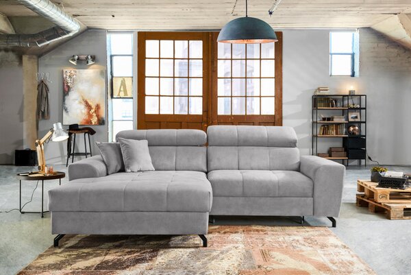 ROHOVÁ SEDAČKA, textil, světle šedá Carryhome - Sedací soupravy, Online Only
