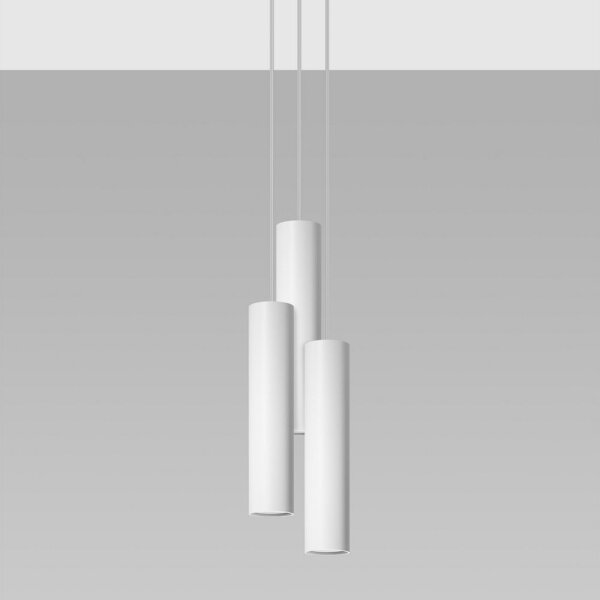 Sollux SL.1078 - Lustr na lanku LAGOS 3xGU10/10W/230V bílá