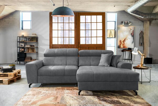 ROHOVÁ SEDAČKA, textil, šedá Carryhome - Sedací soupravy, Online Only