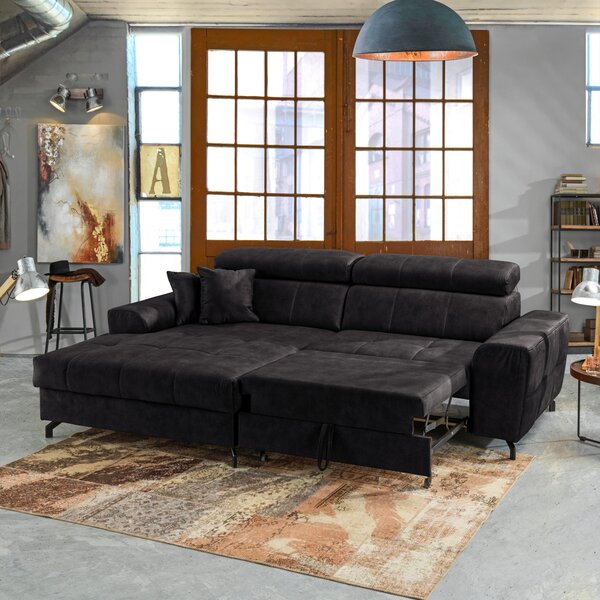ROHOVÁ SEDAČKA, textil, barvy grafitu Carryhome - Sedací soupravy, Online Only
