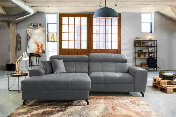 ROHOVÁ SEDAČKA, textil, šedá Carryhome - Sedací soupravy, Online Only
