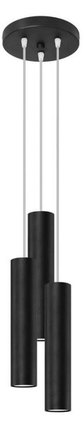 Sollux SL.1079 - Lustr na lanku LAGOS 3xGU10/10W/230V černá