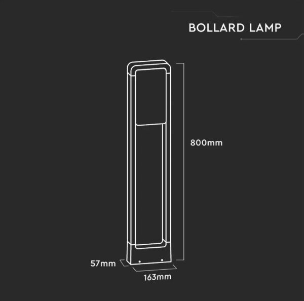 LED Venkovní lampa SAMSUNG CHIP LED/10W/230V 3000K IP65 černá