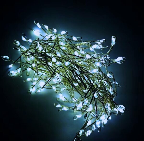 Vánoční LED nano řetěz, studená bílá, 2m, 200 LED