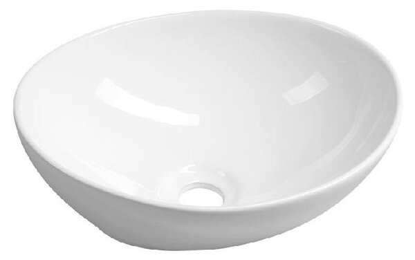 Aqualine Keramika - Umyvadlo na desku, 420x340 mm, bez otvoru pro baterii, bílá 49412