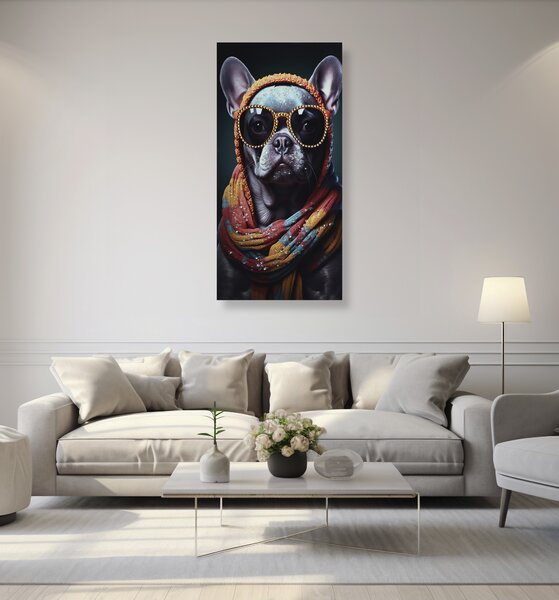 Obraz - lakovaný s ručním zdobením (42,5x82,5)